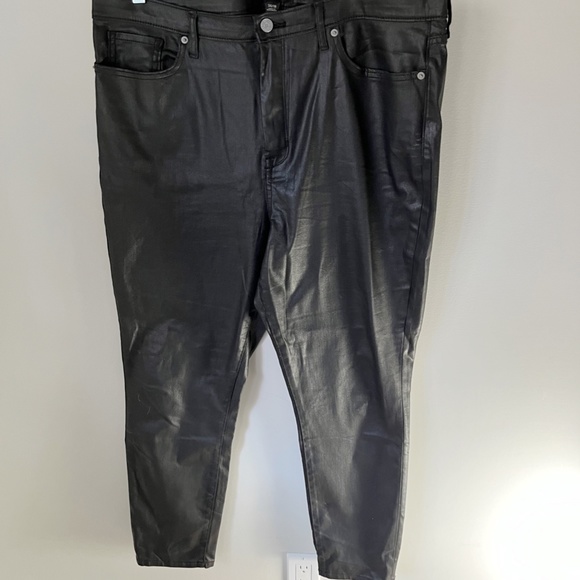 NWOT Banana Republic High Rise Skinny Coated Jeans Black SZ 18 - Picture 13 of 15